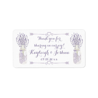 Etiquetas de Favoritos de Casamento de lavandas e