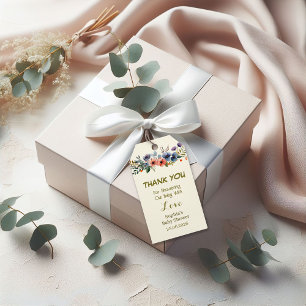 Etiquetas de Favoritos de Chá de fraldas Floral — 