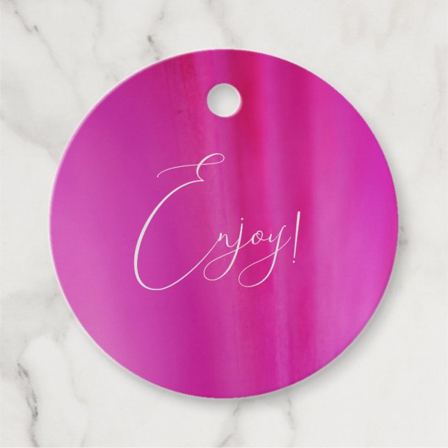 Etiquetas de Favoritos Rosa Brilhante (Frente)