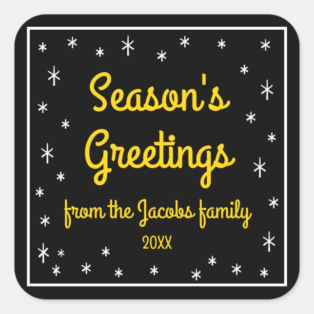 Etiquetas de férias personalizadas das estrelas (Frente)