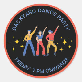 Etiquetas de festas no quintal