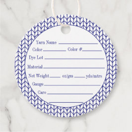 Etiquetas de Fio Redondo KNIT de LINHA AZUL