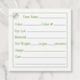 Etiquetas de Fios Quadrados do KNOT 2" CELTIC VERD