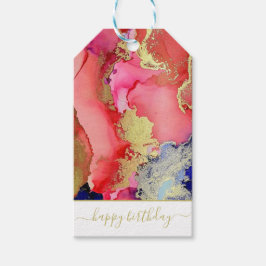 Etiquetas de Fonte de Script Dourado Roxo Dourado