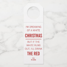 Etiquetas de Frasco de Vinho de Natal