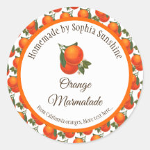 Etiquetas de Fruta de Laranjas Retro Editáveis