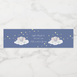 Etiquetas de Garrafa Chá de fraldas de Elefante Az