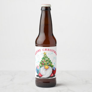 Etiquetas de Garrafa de Natal Gnome
