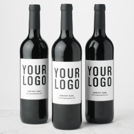 Etiquetas de garrafa de vinho para logotipo branco