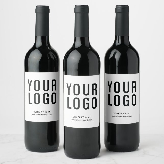 Etiquetas de garrafa de vinho para logotipo branco (Garrafas)