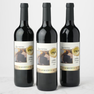 Etiquetas de garrafa de vinho personalizadas de fo