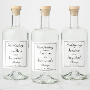 Etiquetas de Garrafas de Casamento Personalizadas