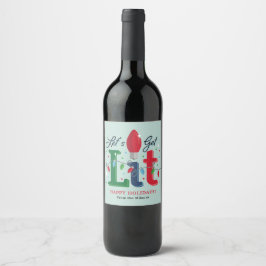 Etiquetas de garrafas de vinho de Natal