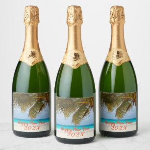 Etiquetas de Garrafas Personalizadas de Praia Trop