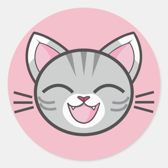 Etiquetas de gato felizes (Frente)