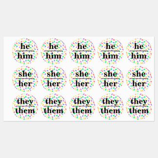 Etiquetas de ID de Pronome Pastel Sprinkles