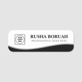 Etiquetas de identificação com logotipo em gradien