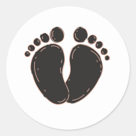 Etiquetas de impressão para pés de bebê