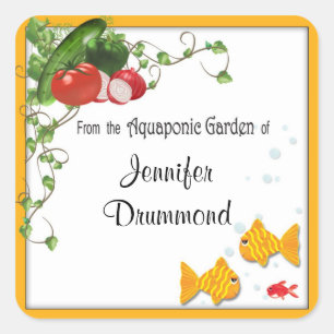 Etiquetas de jardinagem aquapônica
