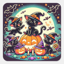 Etiquetas de Kitten Halloween