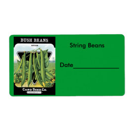 Etiquetas de latas/Congelandos de String Beans