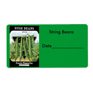 Etiquetas de latas/Congelandos de String Beans