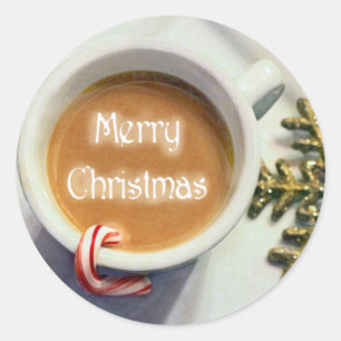 Etiquetas de Latte do café do Feliz Natal