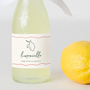 Etiquetas de Limoncello Escrito à Mão Dolce Vita