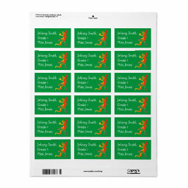 Etiquetas de livros de nomes de répteis de lagarti