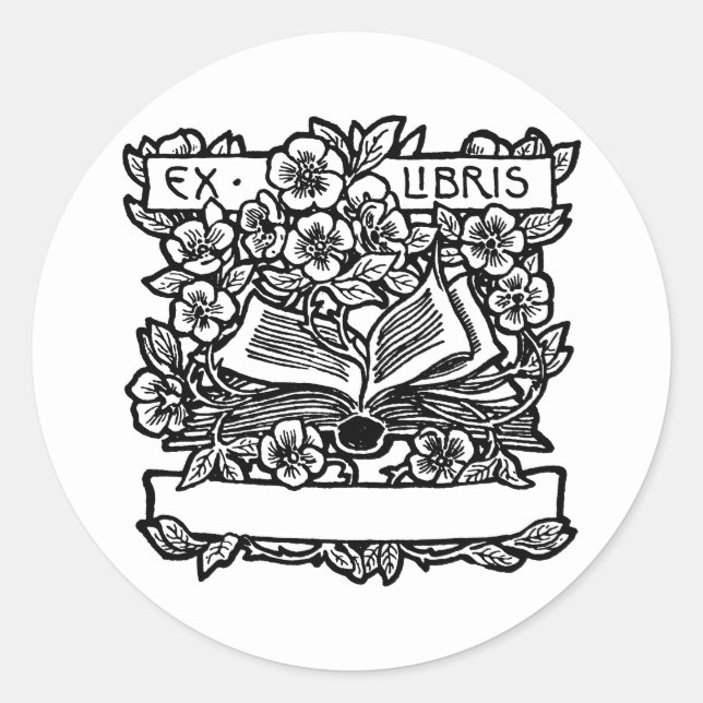 Etiquetas De Livros E Flores (Frente)