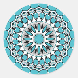 Etiquetas de Mandala Azul (Design 1)