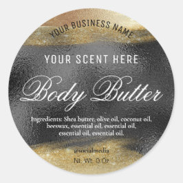 Etiquetas De Manteiga Corpo Pretas Com Tinta Doura