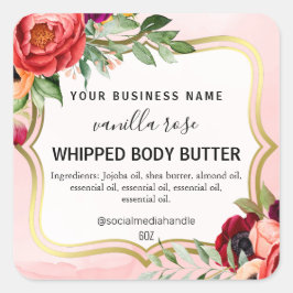 Etiquetas de Manteiga Corpo Rosa