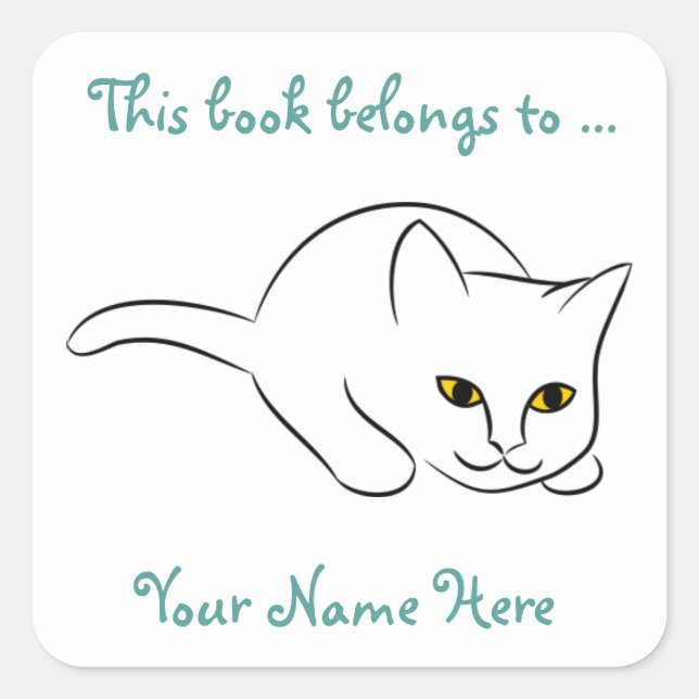 Etiquetas de Marcador Personalizáveis do Gatinho S (Frente)