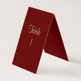 Etiquetas de Mesa Numeradas da Borgonha