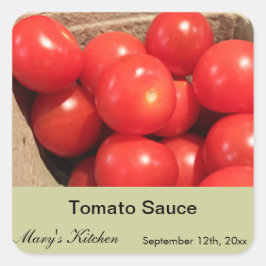 Etiquetas de molho de tomate em casa