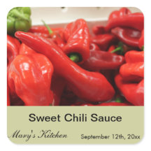 Etiquetas de molho doce feito em casa