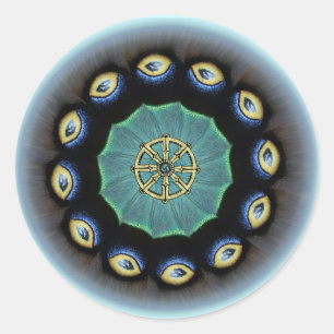 Etiquetas de Mothwing da roda de Dharma