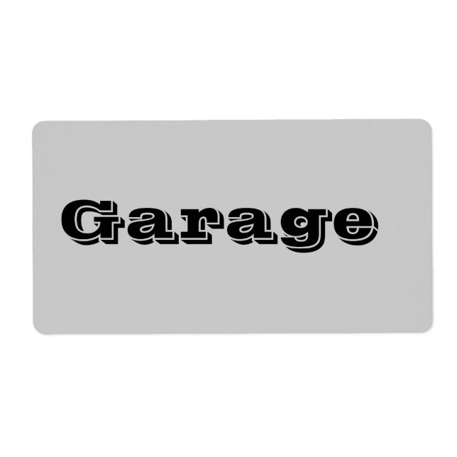 Etiquetas de Movimentação de Garagem em Cinzas (Frente)