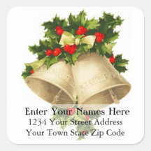 Etiquetas de natais vintages e etiqueta de endereç