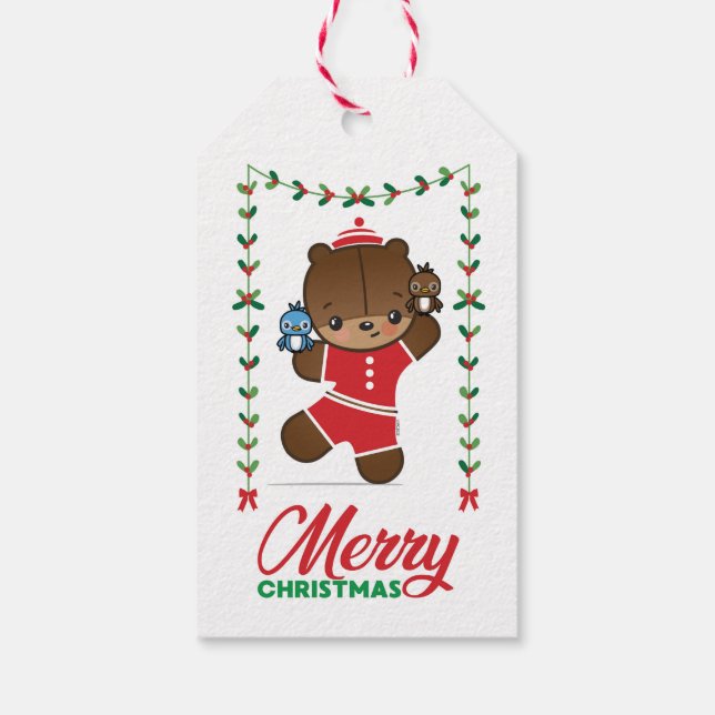 Etiquetas de Natal do Urso Pequeno (Verso)