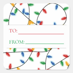 Etiquetas de Natal Festivas e Coloridas Personaliz