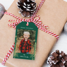 Etiquetas de Natal para Férias da Cena de Inverno