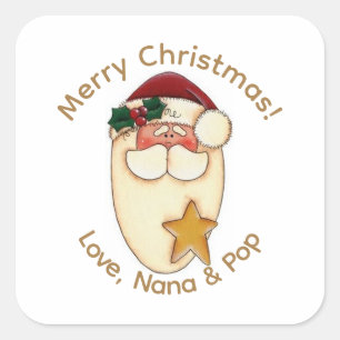 Etiquetas de Natal Personalizadas do Papai Noel Co