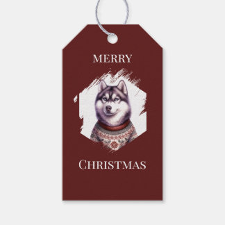 Etiquetas de Natal Personalizadas, Husky Férias