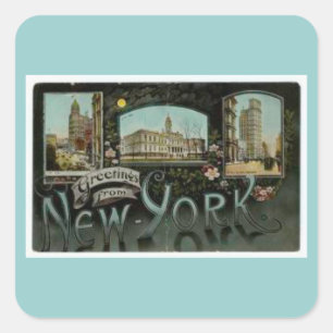 Etiquetas de New York City do vintage
