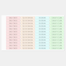 Etiquetas de Nome à prova d'água codificadas por c