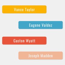 Etiquetas de Nome à prova d'água de Cores Estética