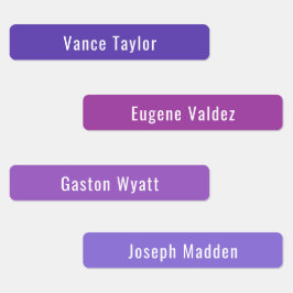 Etiquetas de Nome à prova d'água de cores estética