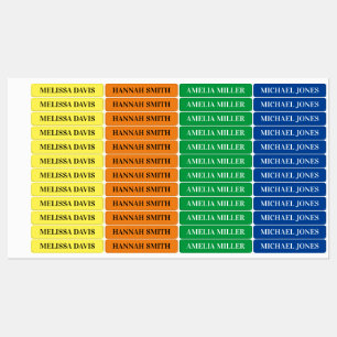 Etiquetas de Nome à prova d'água para crianças sim